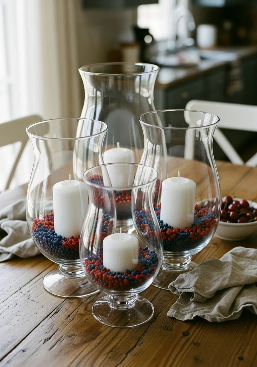 18. Glass Hurricane Vases