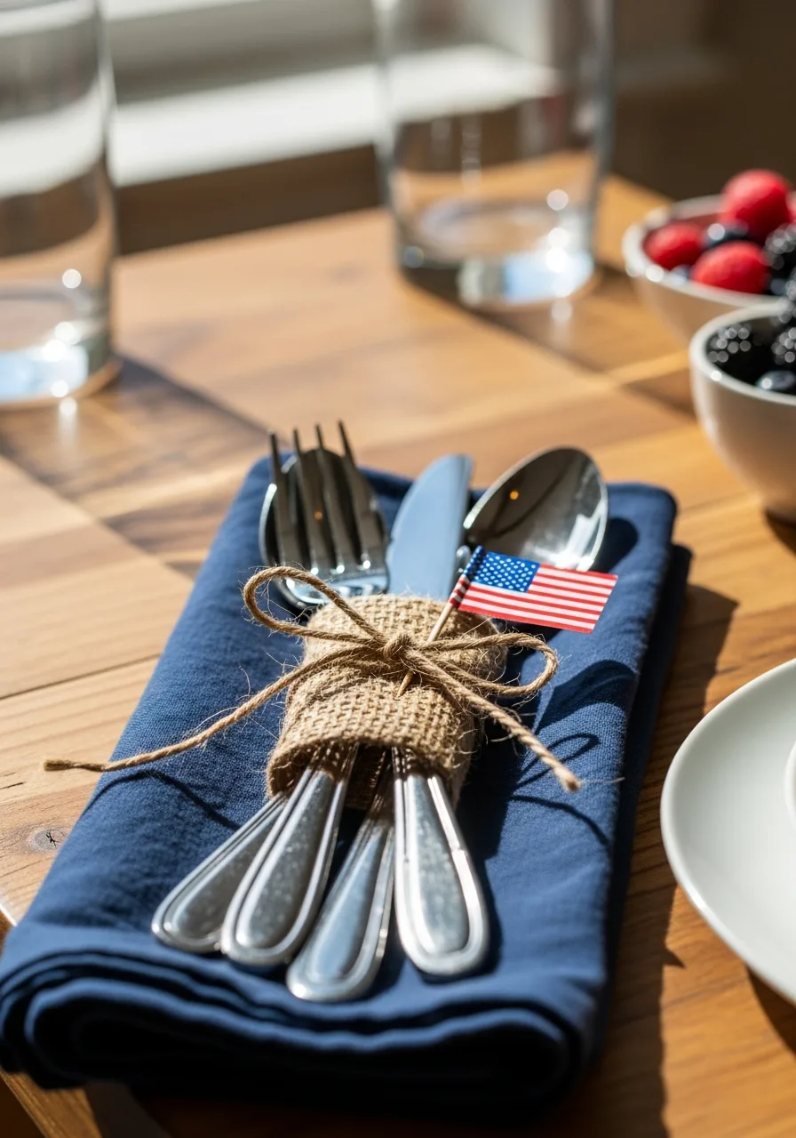 23. Twine Wrapped Silverware