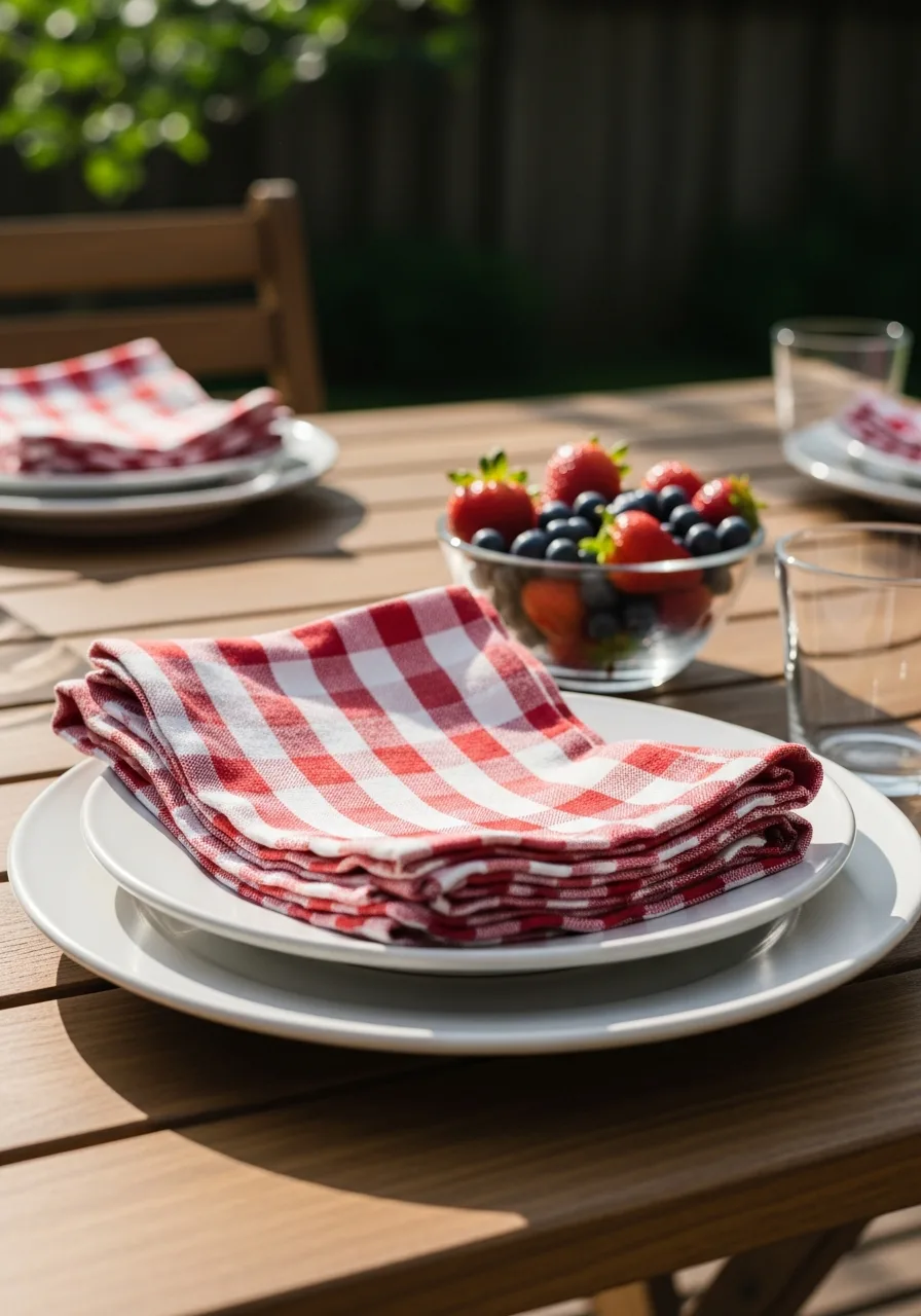 26. Red Gingham Napkins