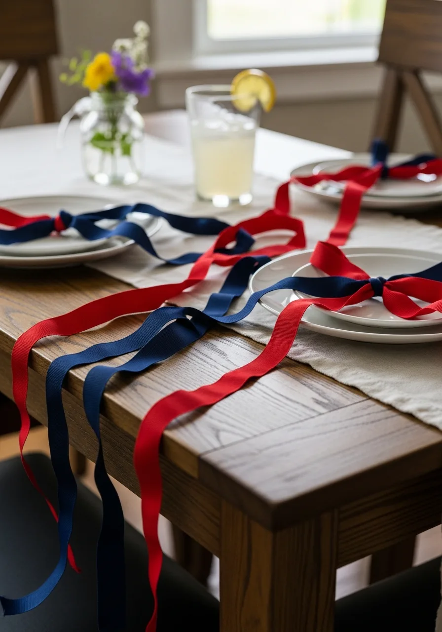 30. Red and Blue Ribbons