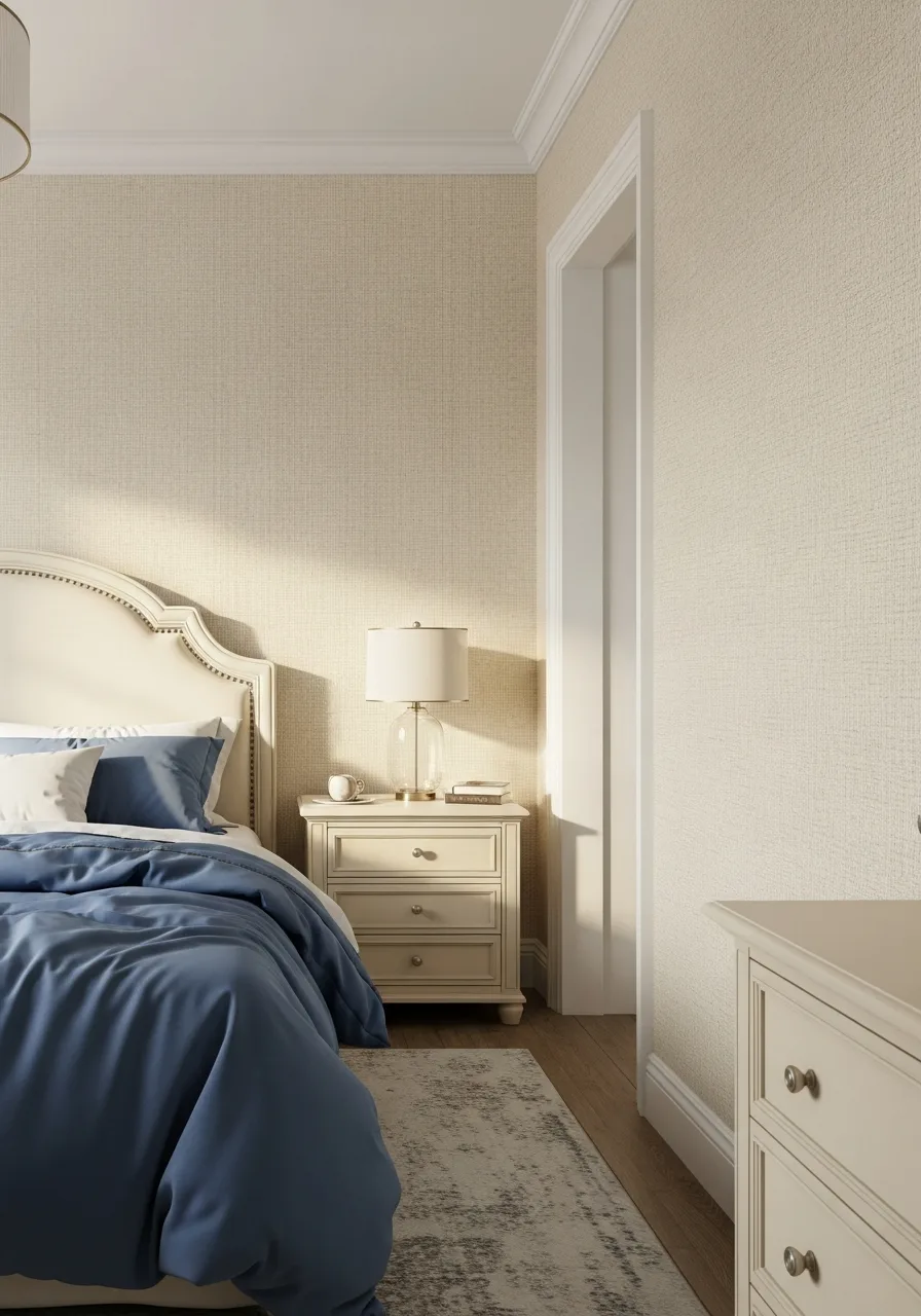 12. Textured Cream Wallpaper