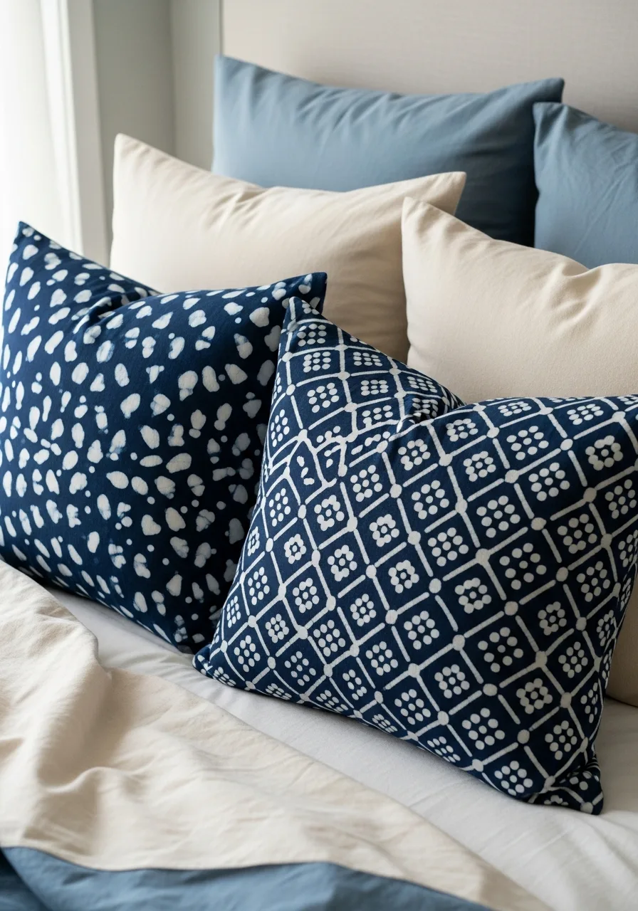 19. Indigo Batik Pillow Covers
