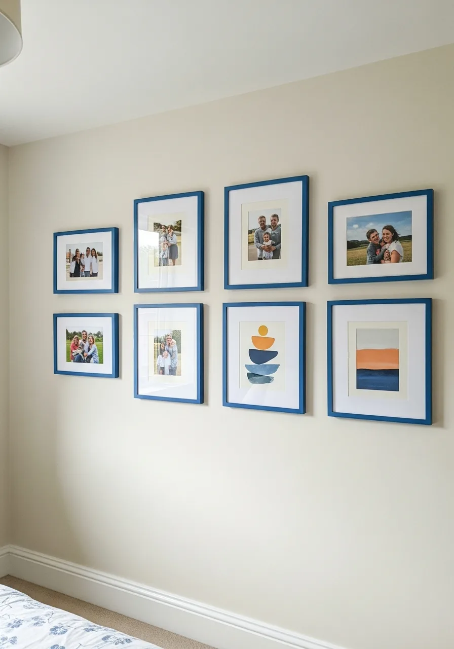 20. Matte Blue Picture Frames