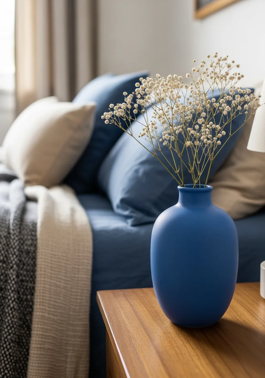 22. Cornflower Blue Ceramic Vase