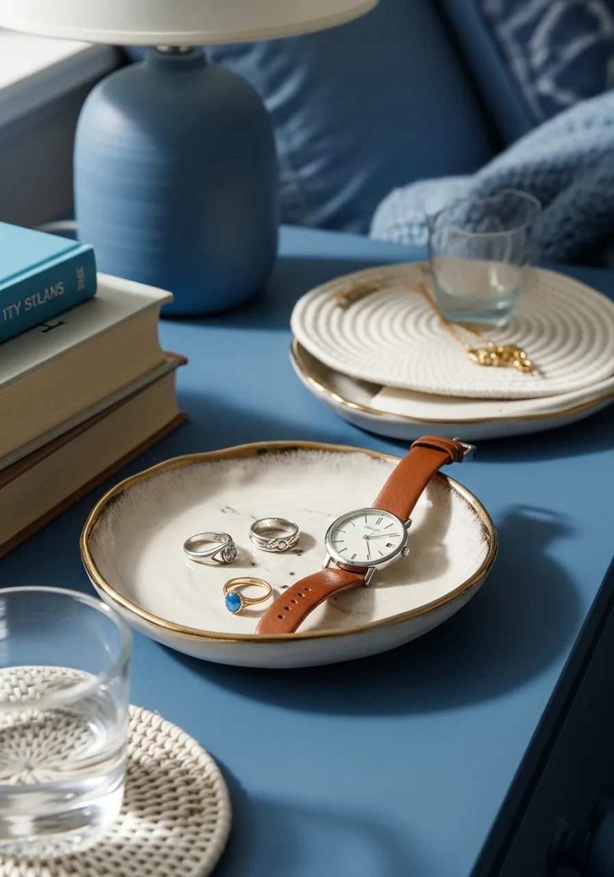 29. Cream Ceramic Jewelry Dish