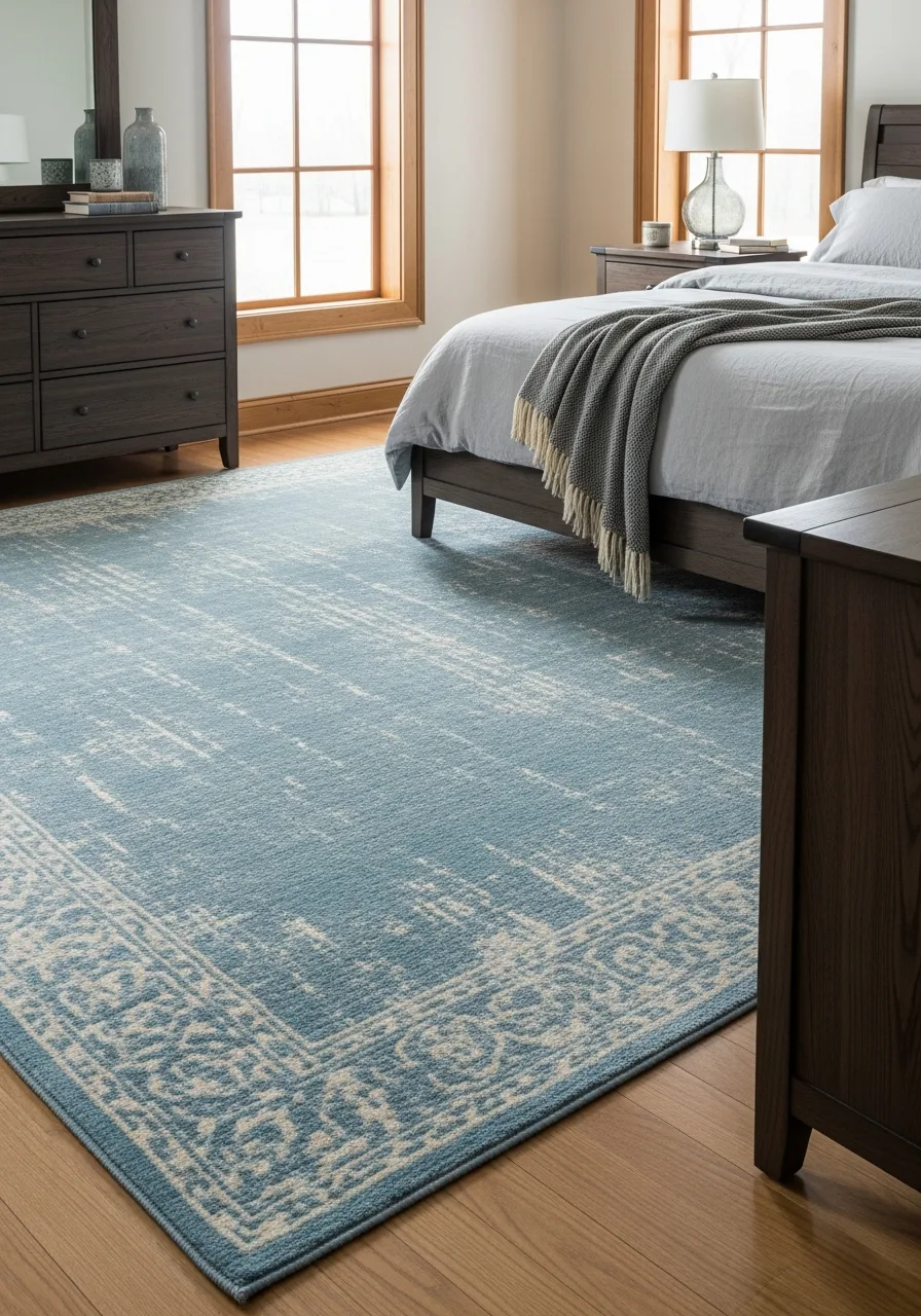 3. Powder Blue Area Rug