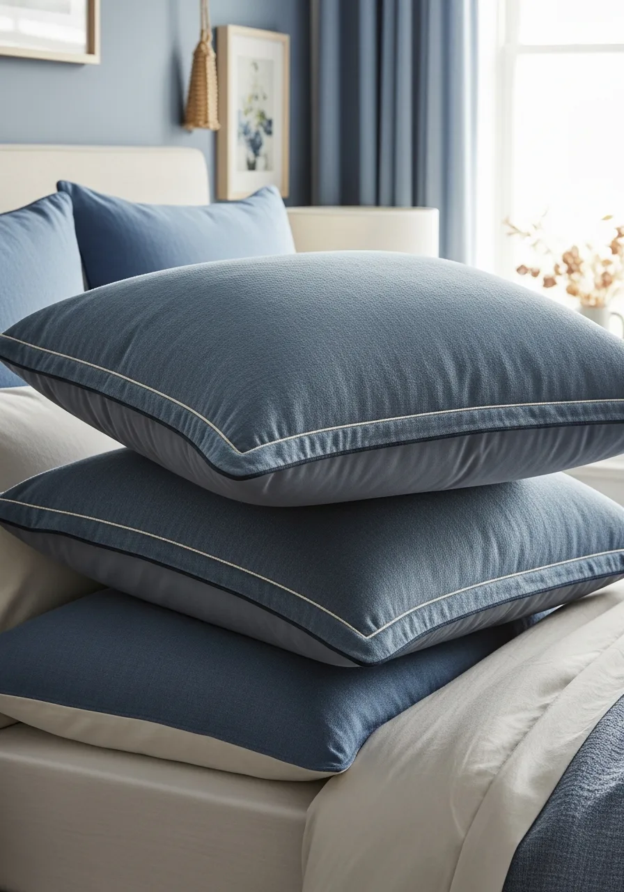 33. Steel Blue Euro Shams