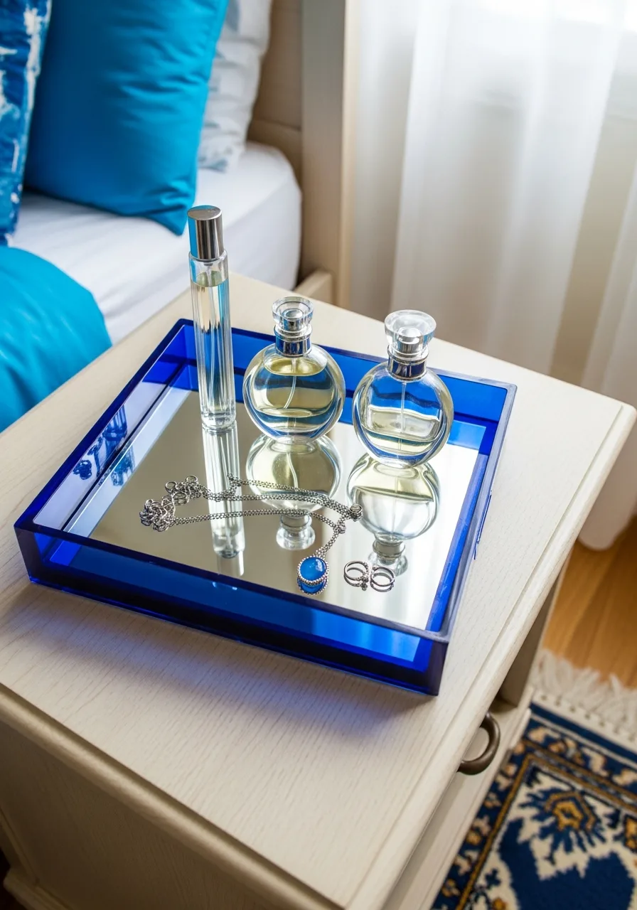 37. Cobalt Blue Glass Tray