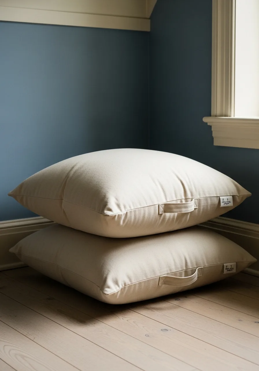 44. Cream Oversized Floor Pillow