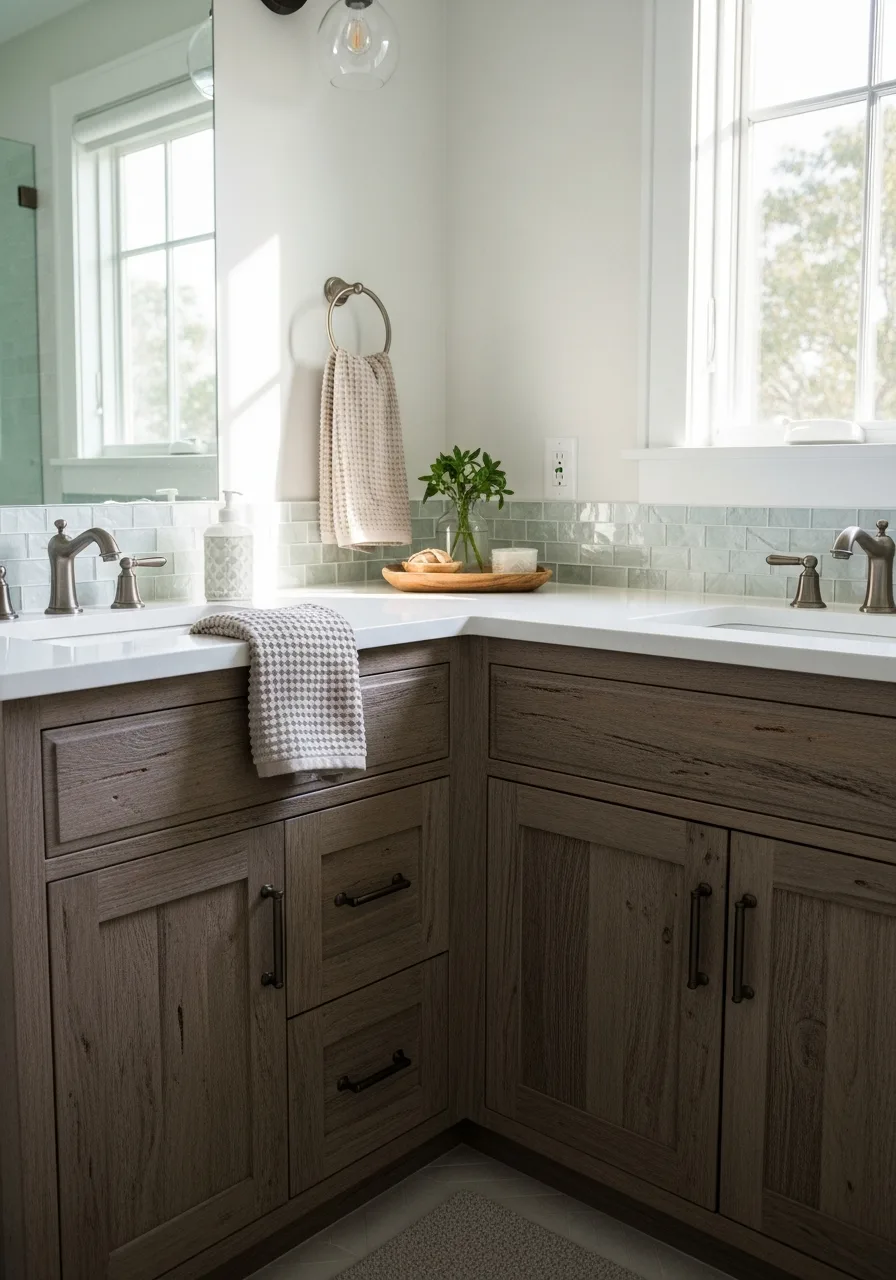 1. Weathered Wood Vanities