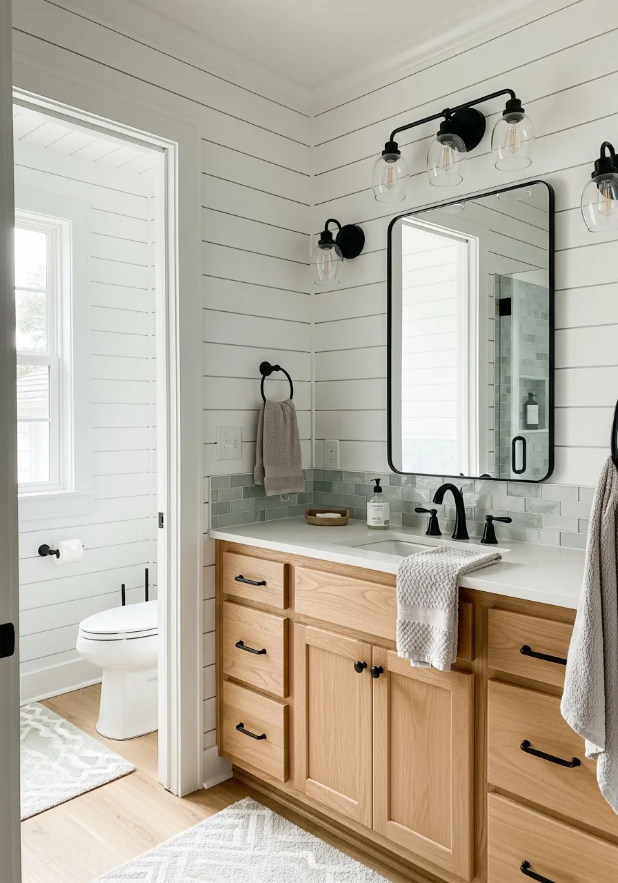 13. Shiplap Accent Walls