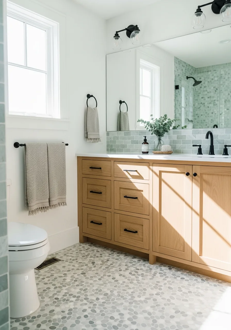 14. Marble Pebble Flooring