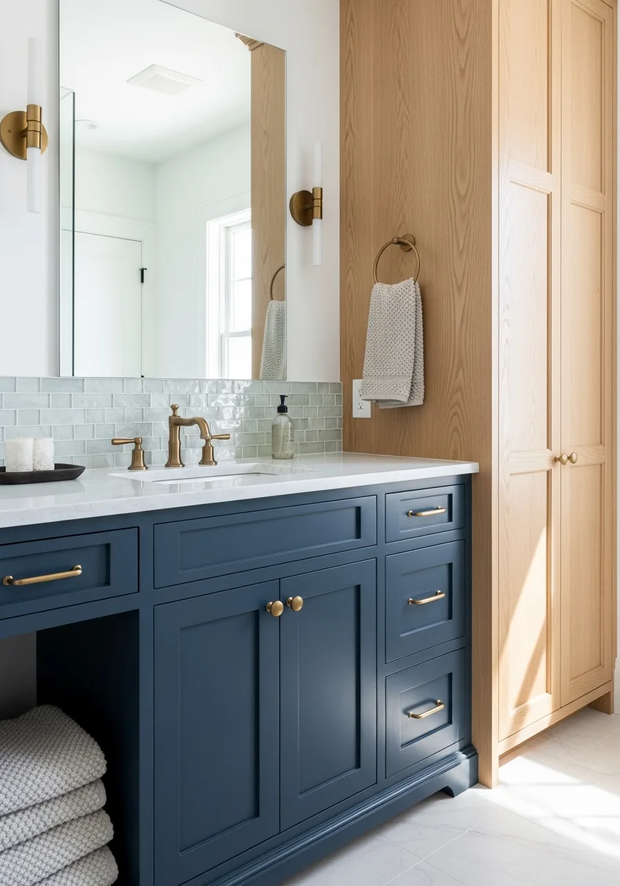 17. Deep Navy Blue Vanities