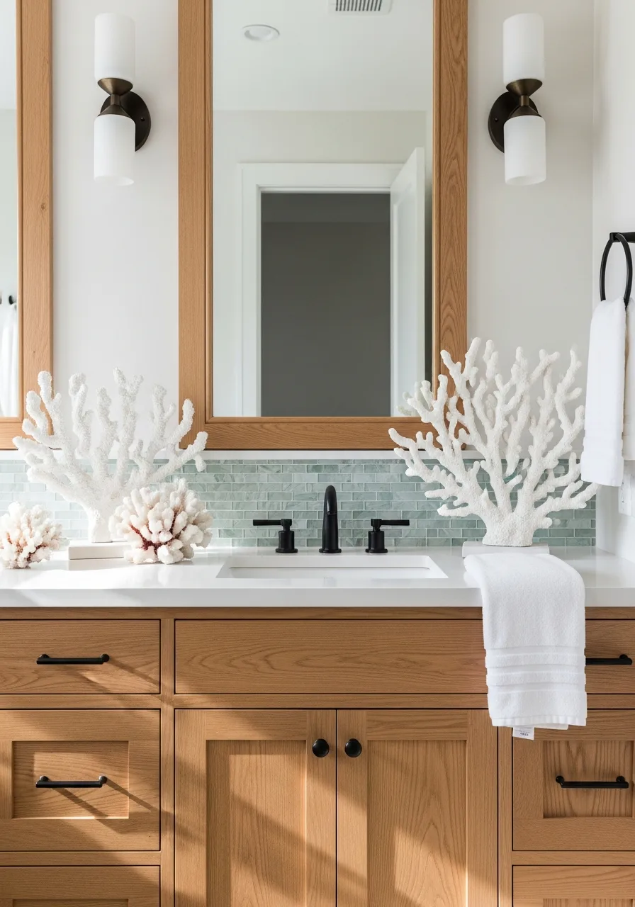 20. Faux White Coral Sculptures