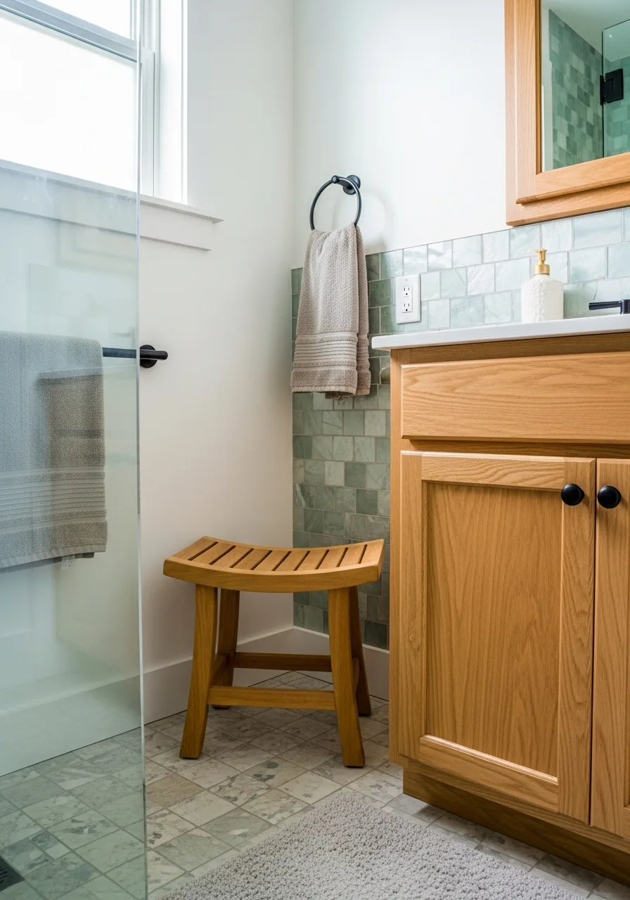 21. Water Resistant Teak Stools