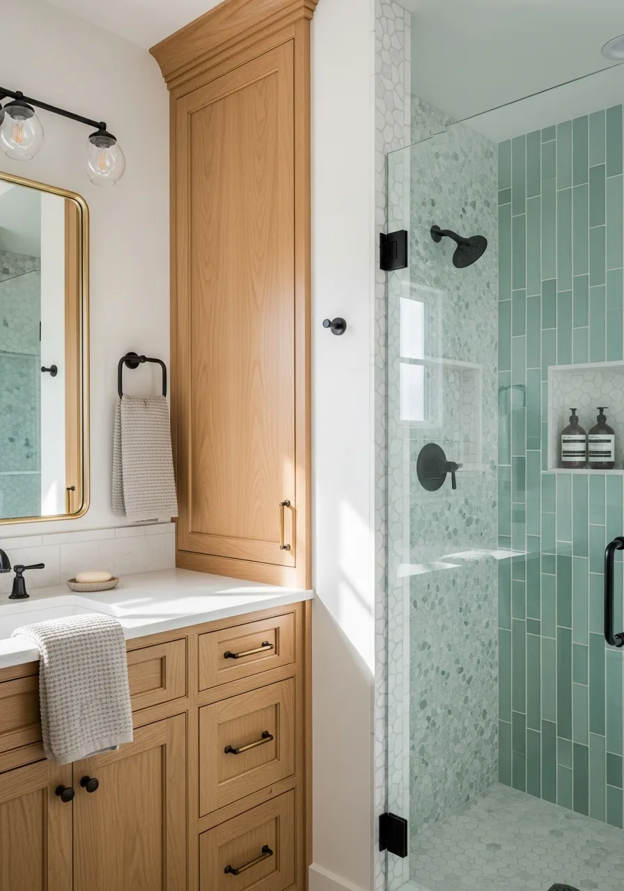 4. Sea Glass Tile Accents