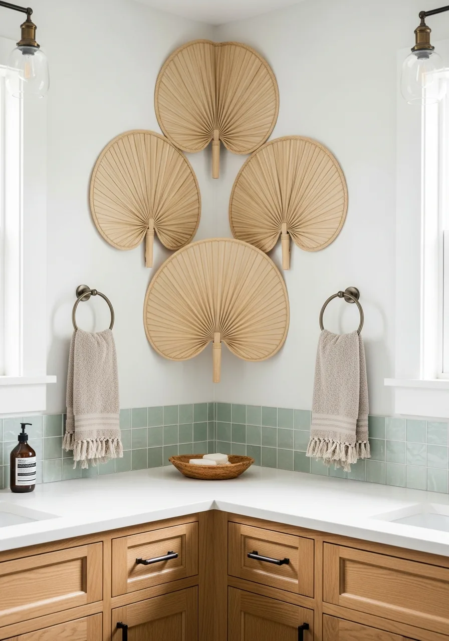 45. Woven Palm Wall Fans
