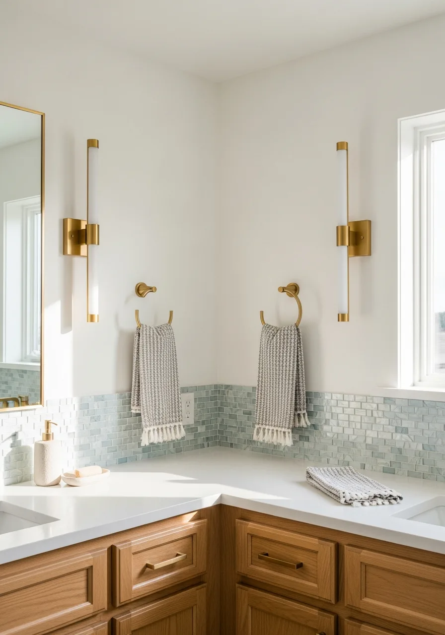 47. Warm Gold Vanity Sconces