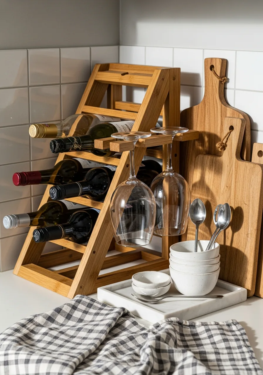 12. Wine and Glass Rack