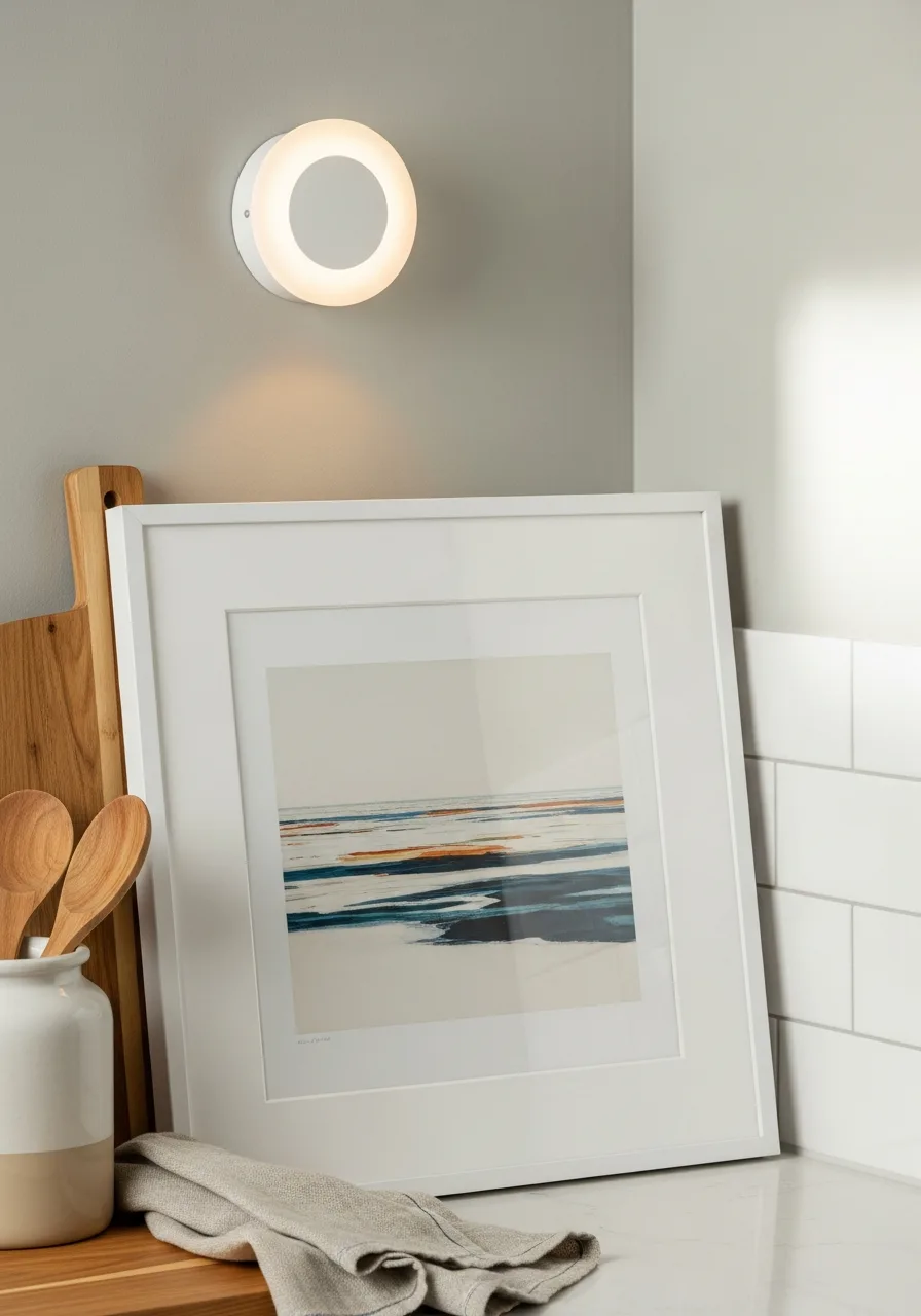 15. Art Print and Sconce