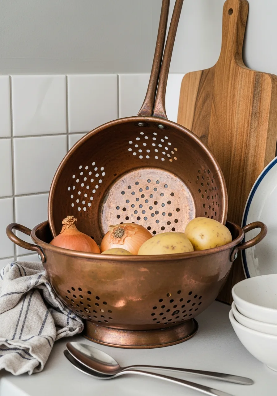 29. Copper Colander Storage