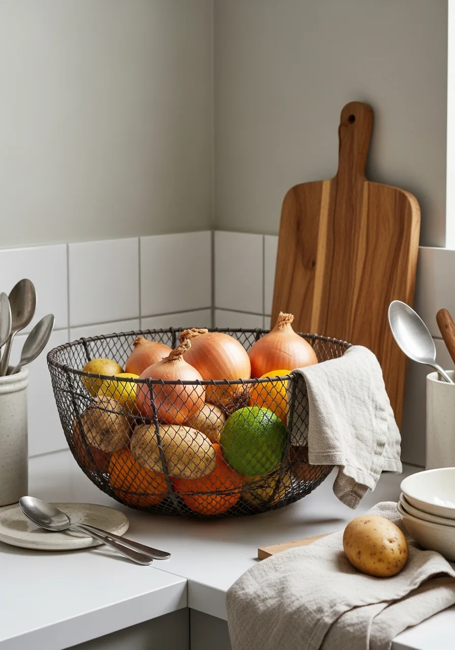 40. Wire Mesh Produce Basket
