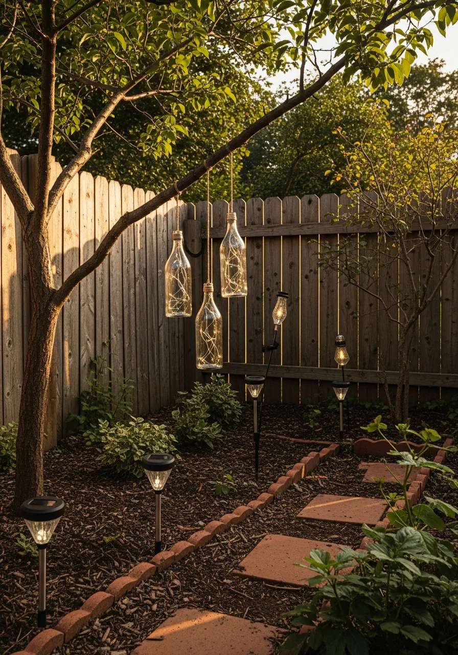 1. Solar Bottle Lanterns