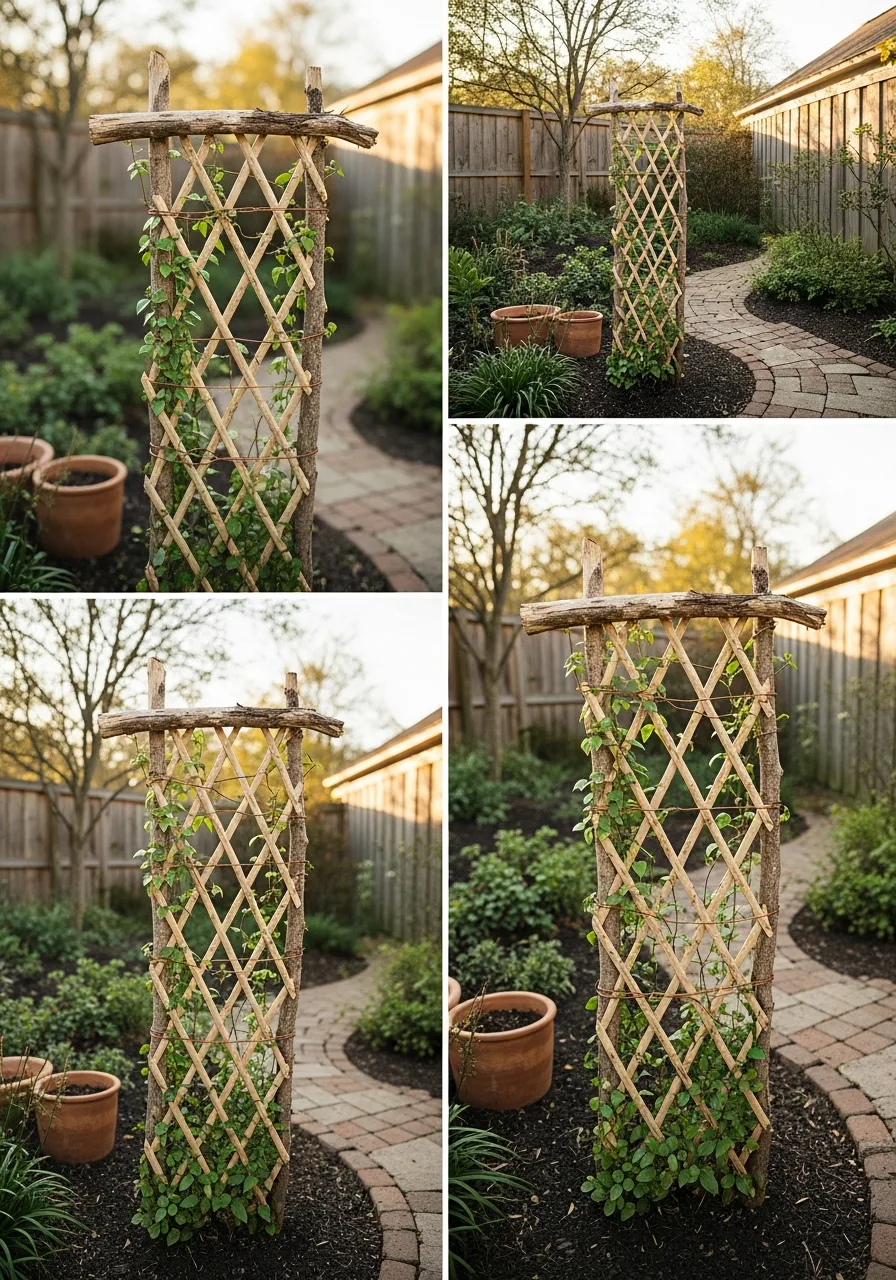 21. Natural Tree Branch Trellis
