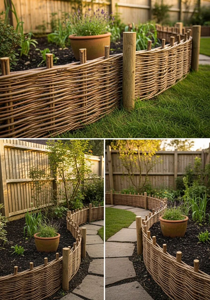 23. Woven Willow Bed Edging