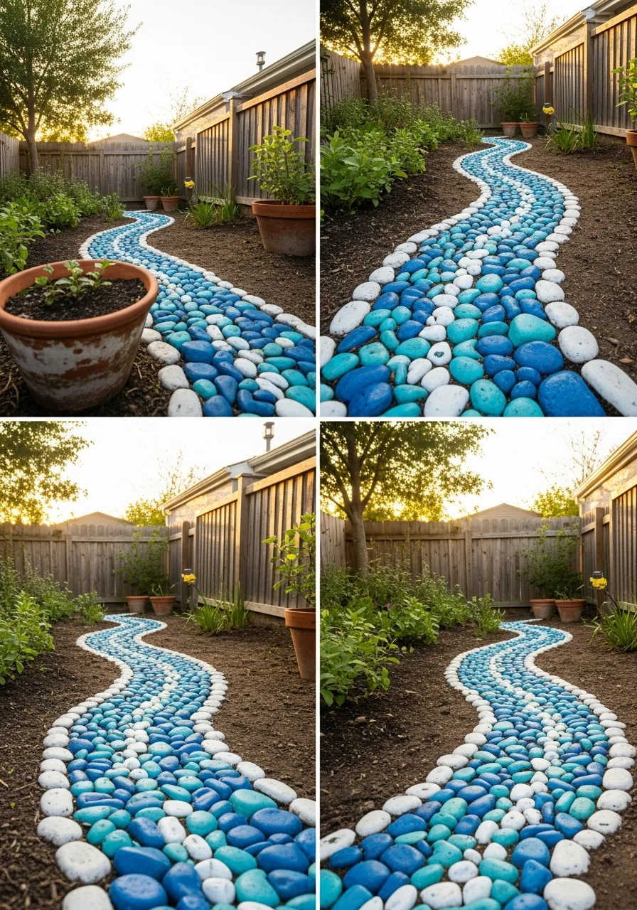 24. Painted Stone River Bed
