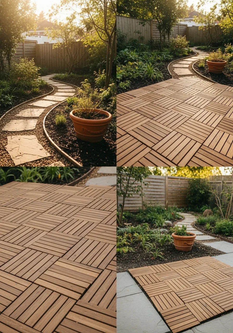 27. Floating Wood Deck Tiles