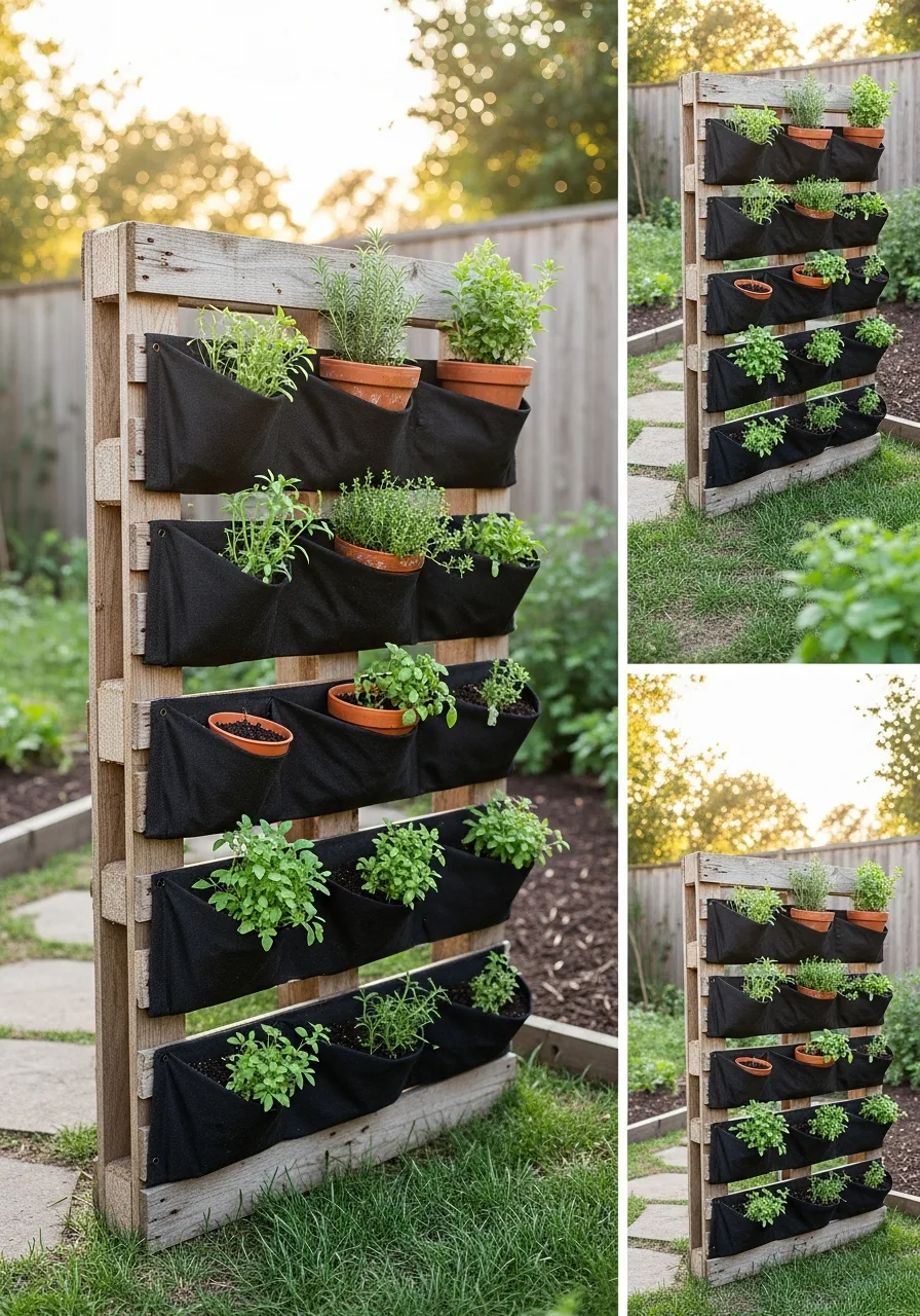 3. Vertical Pallet Garden