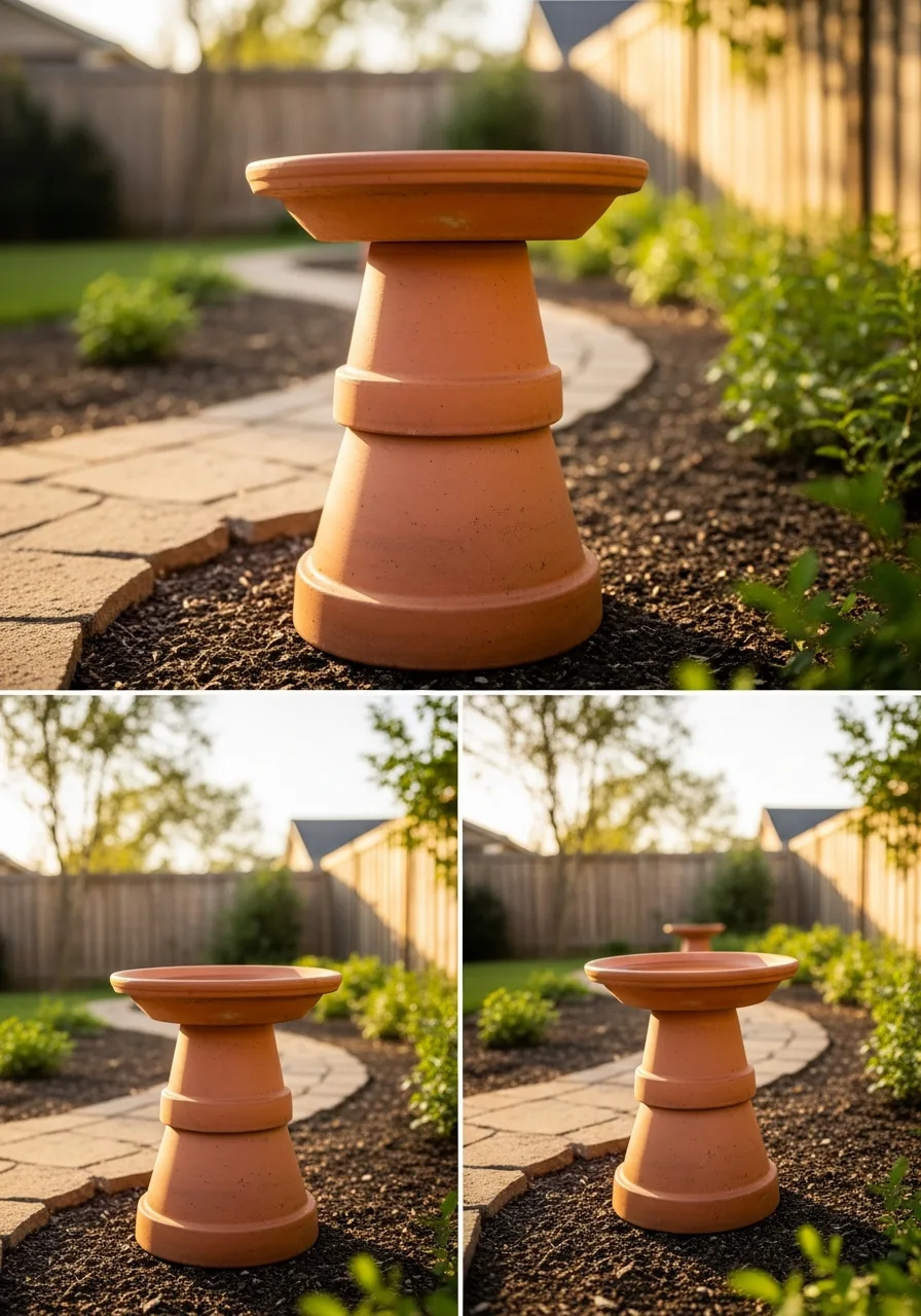 4. Terra Cotta Bird Bath