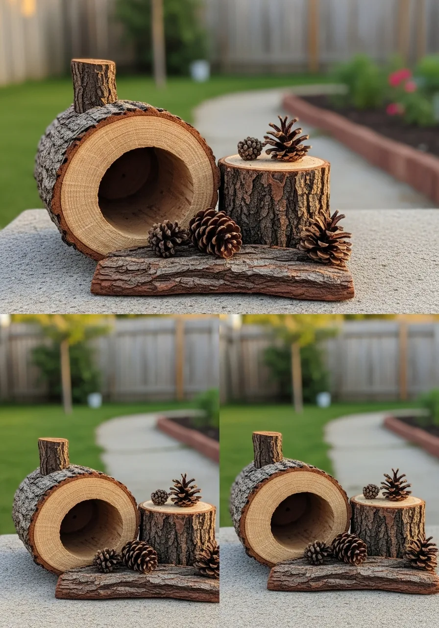 9. Log Fairy House