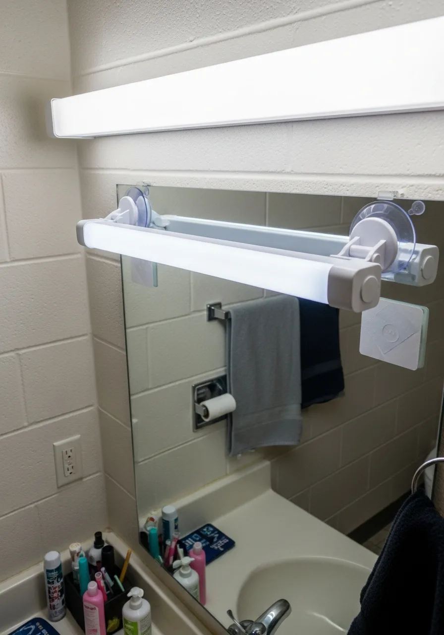 10. Suction Mirror Light