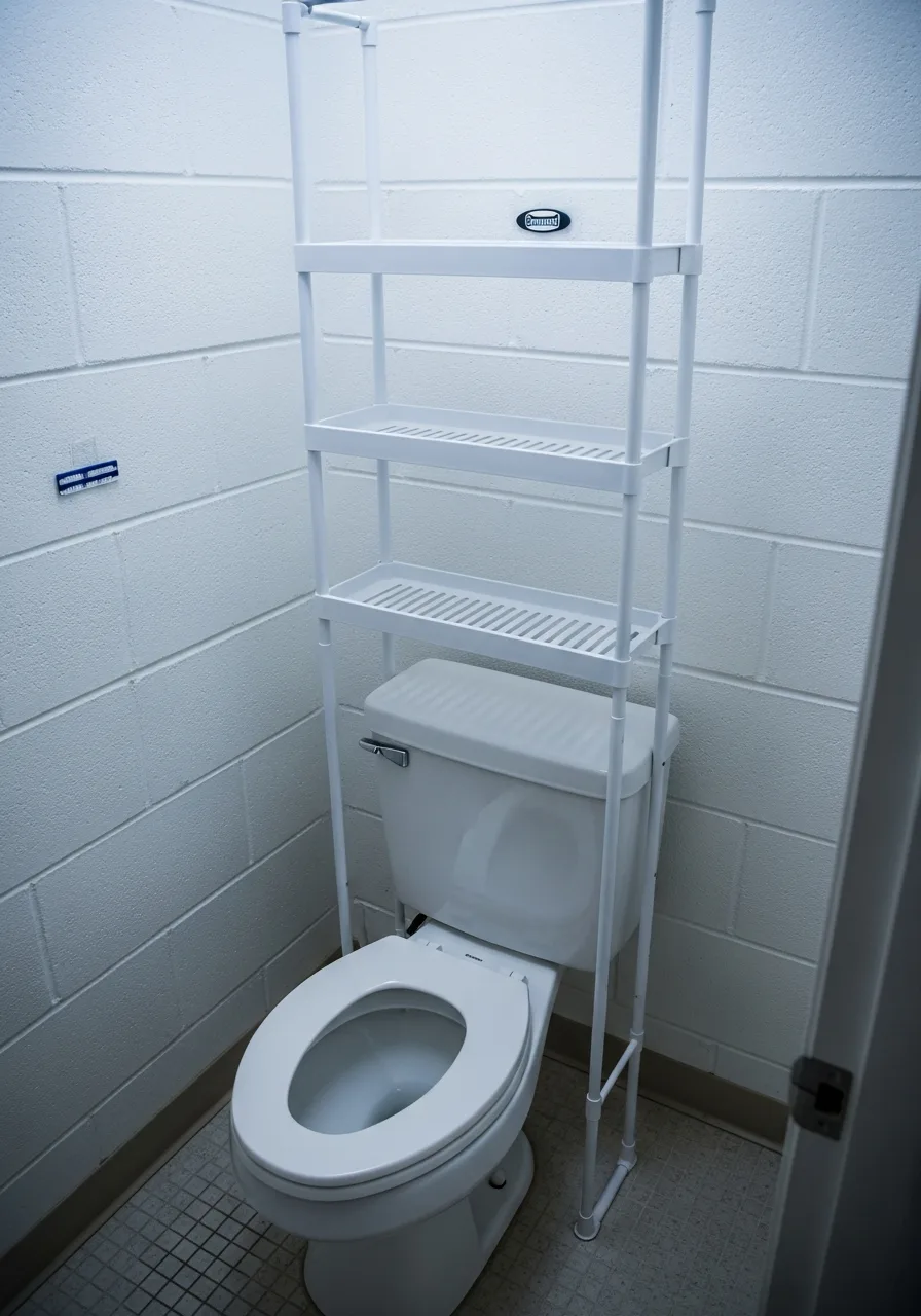 16. Over-Toilet Tension Rack