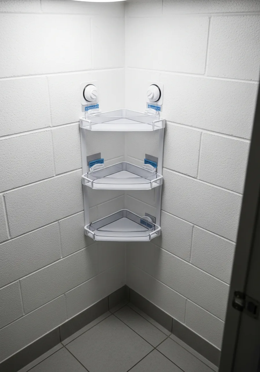 3. Suction Corner Shelves