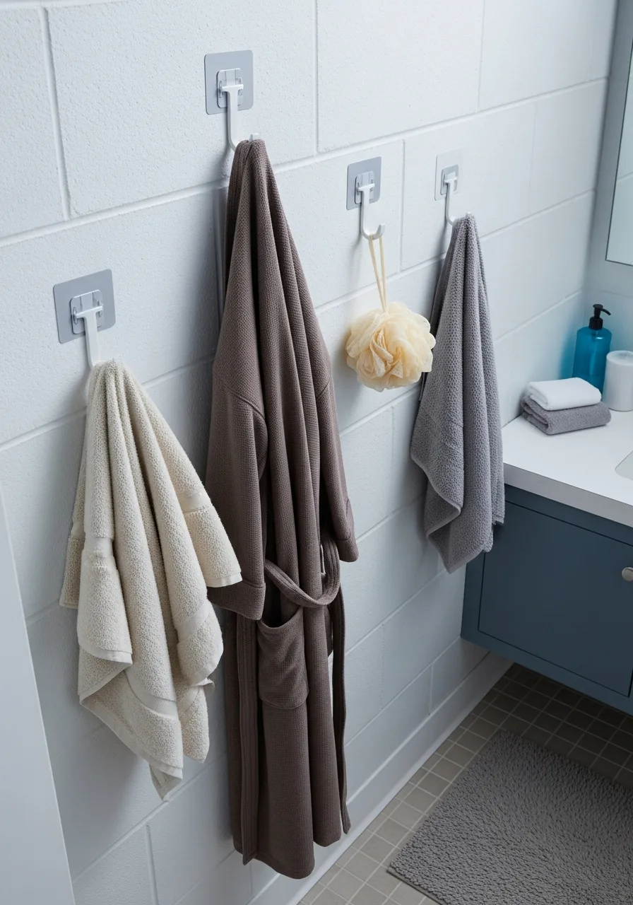 5. Adhesive Double Hooks