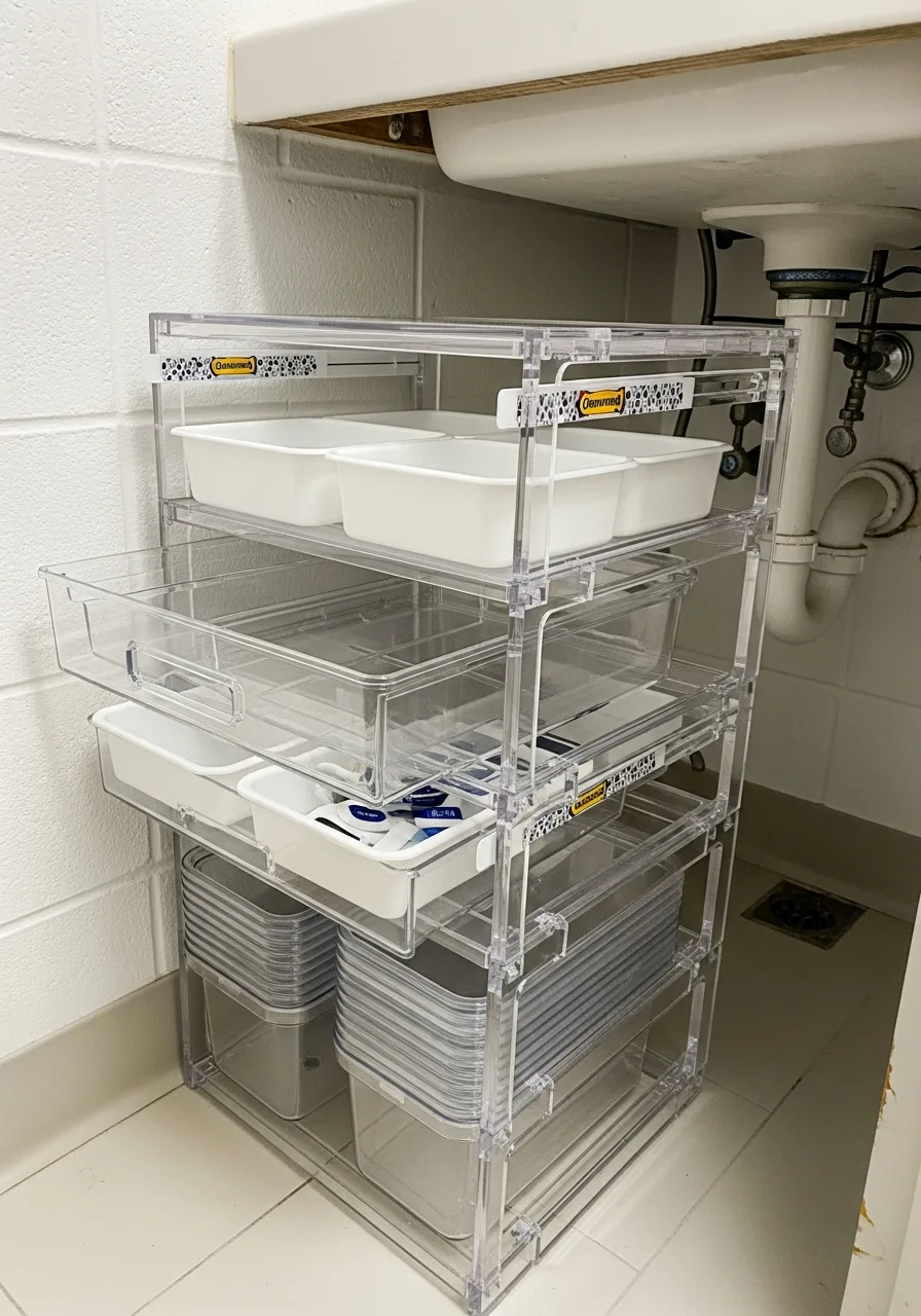 6. Tiered Under-Sink Drawers