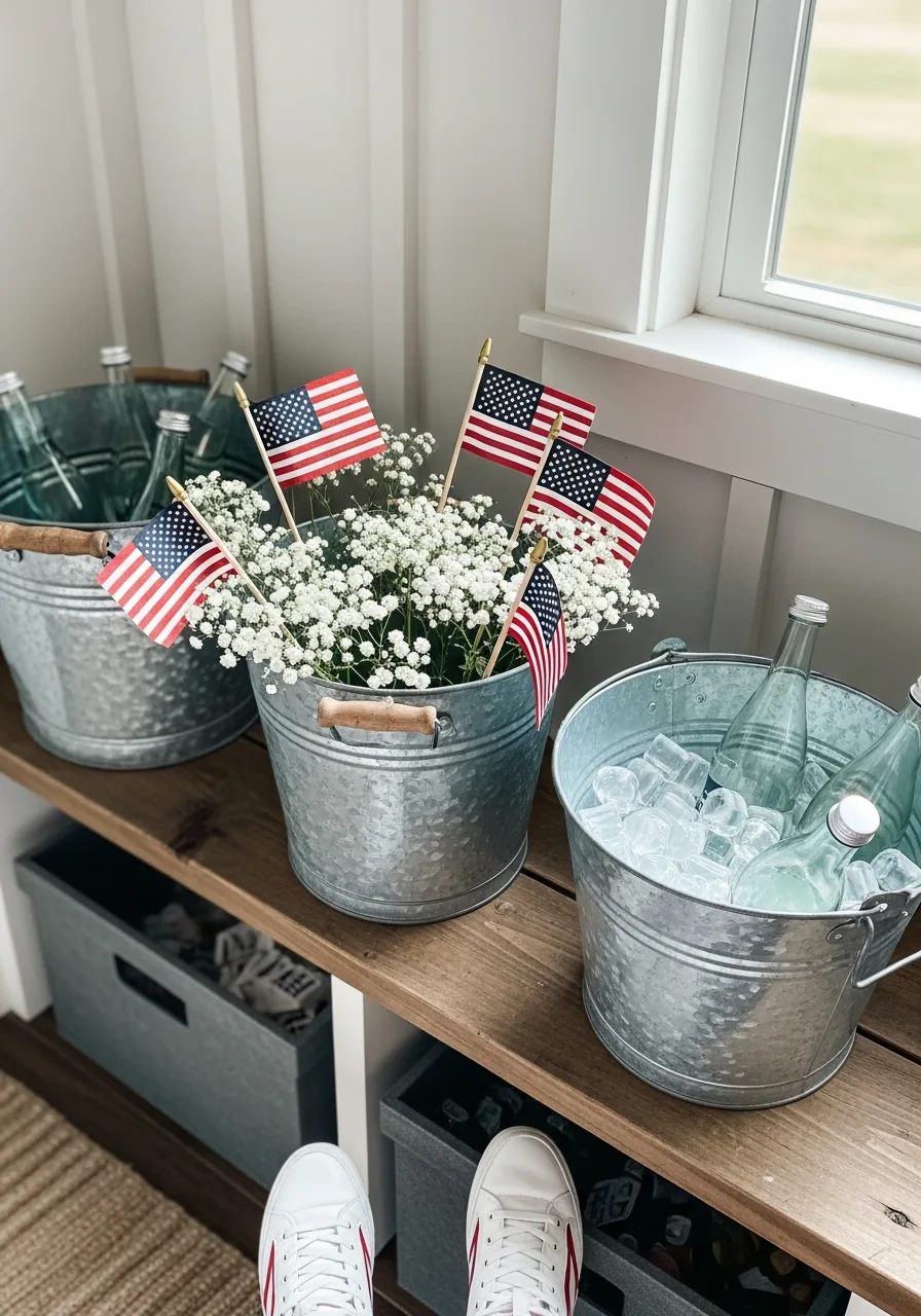 1. Galvanized Metal Buckets