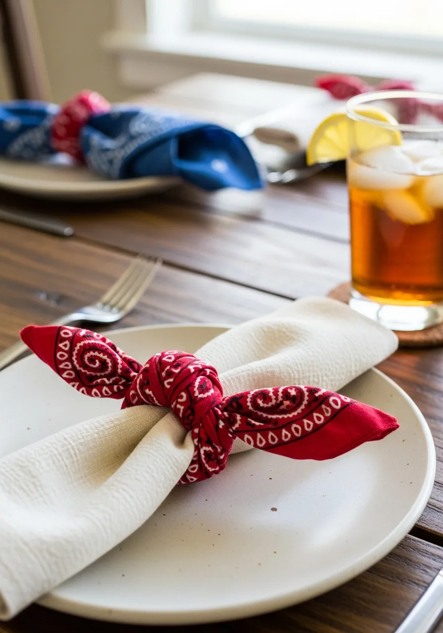 11. Bandana Napkin Rings