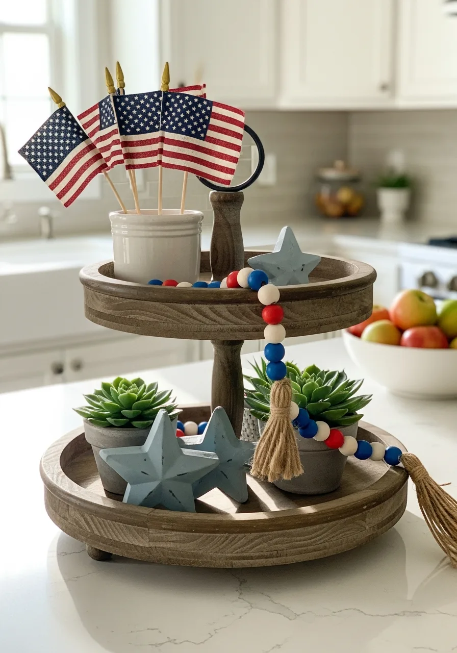 12. Patriotic Tiered Trays