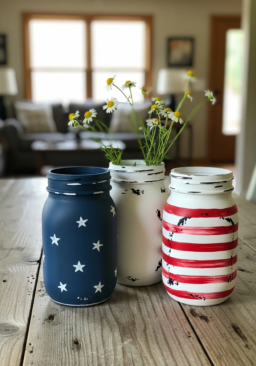 20. Painted Mason Jars