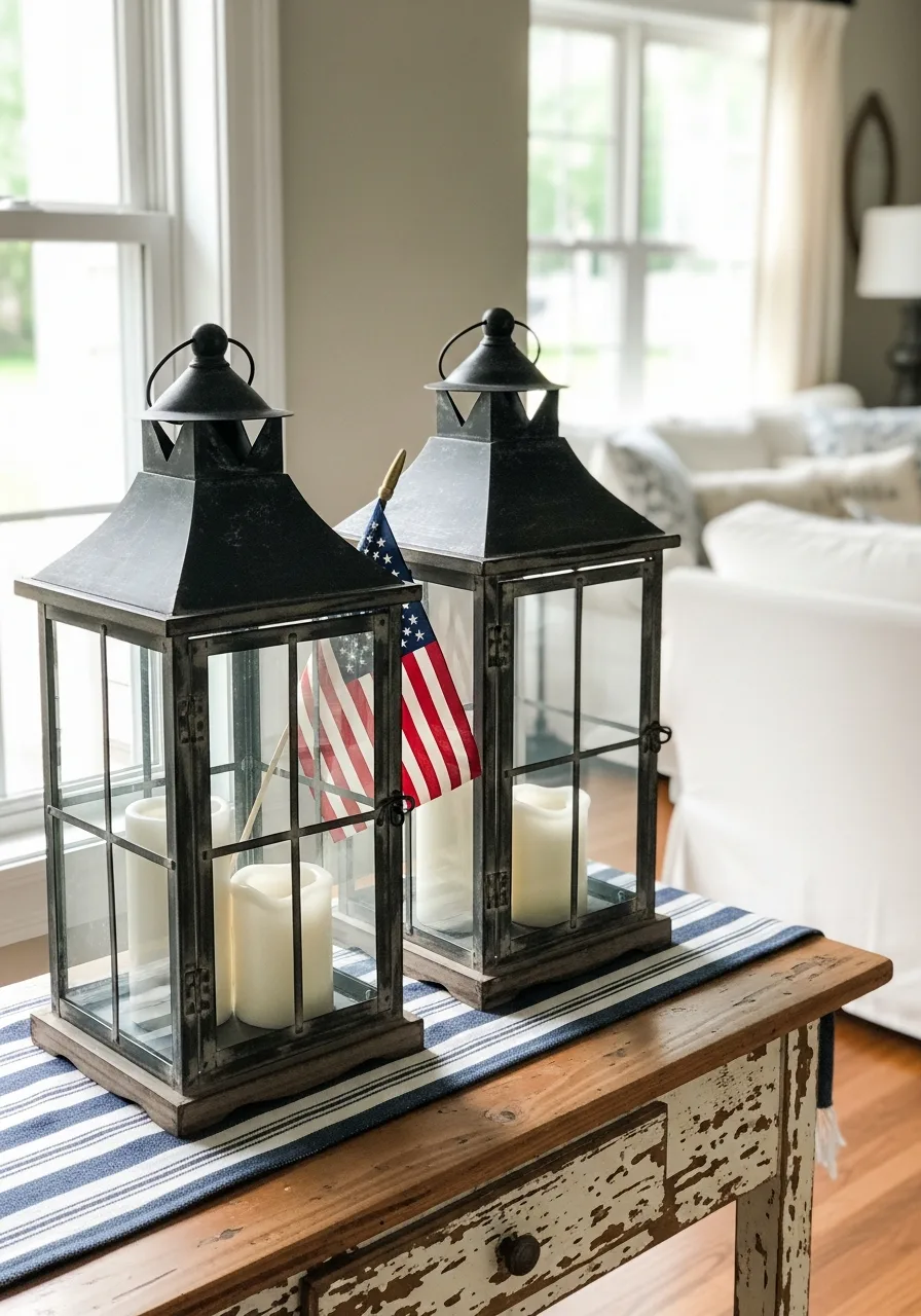 21. Rustic Metal Lanterns