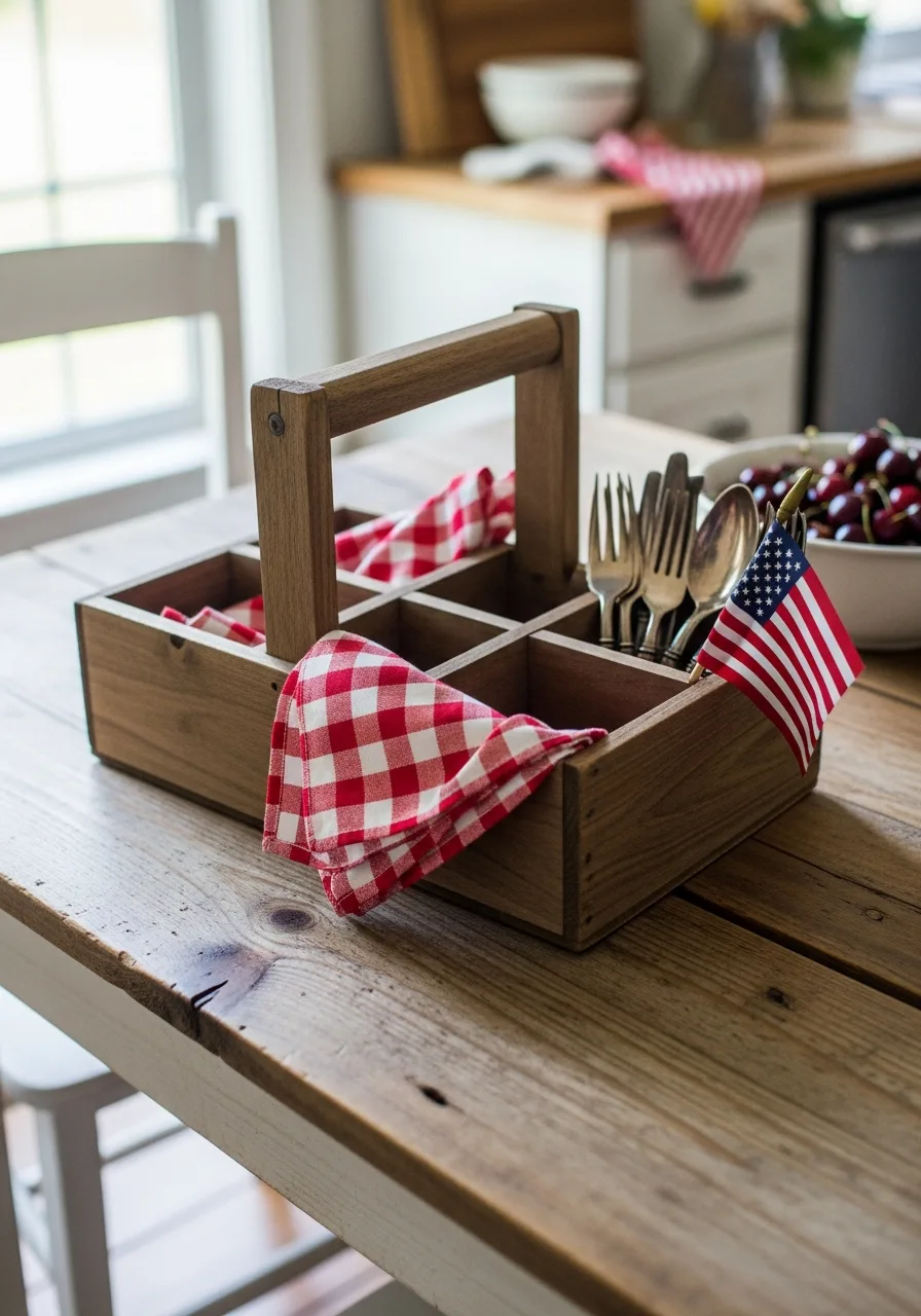 24. Wooden Picnic Caddies