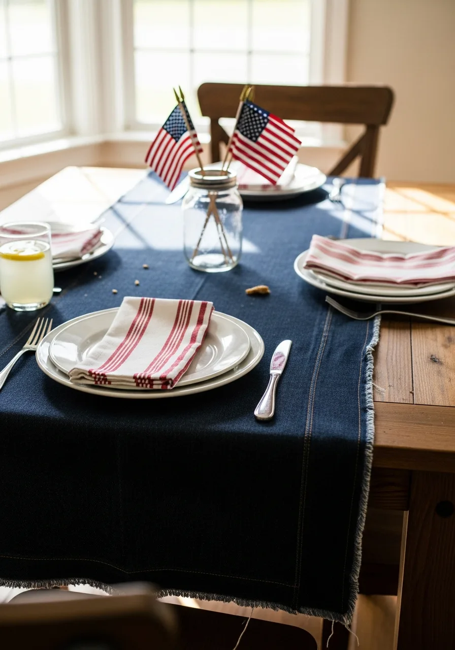 25. Denim Tablecloths
