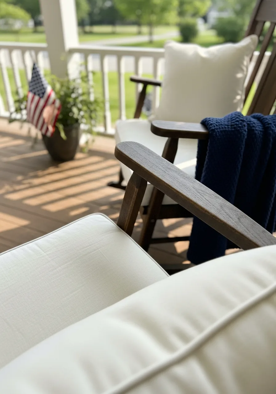 26. White Rocking Chair Cushions