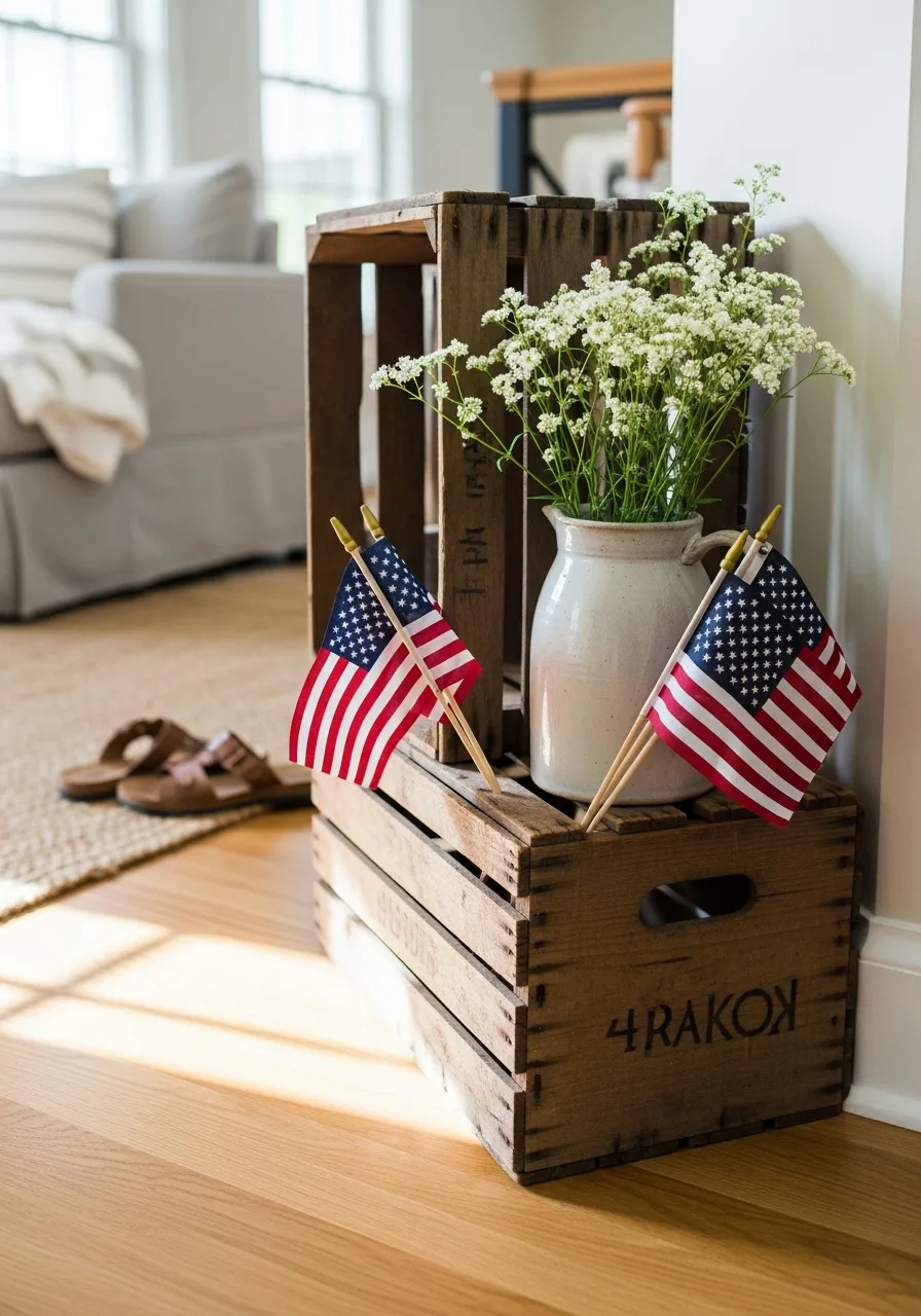 3. Vintage Wooden Crates