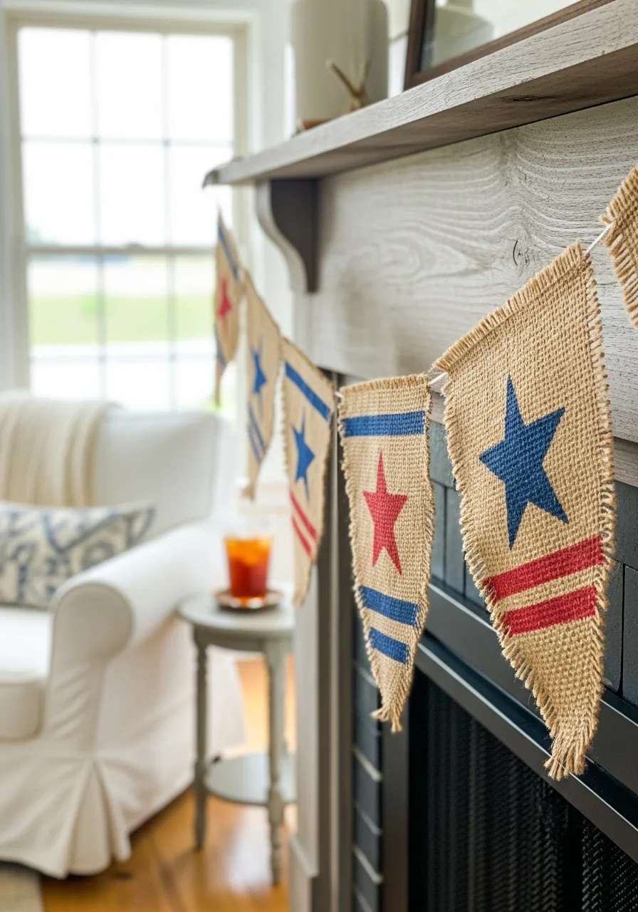 32. Burlap Pennant Banners