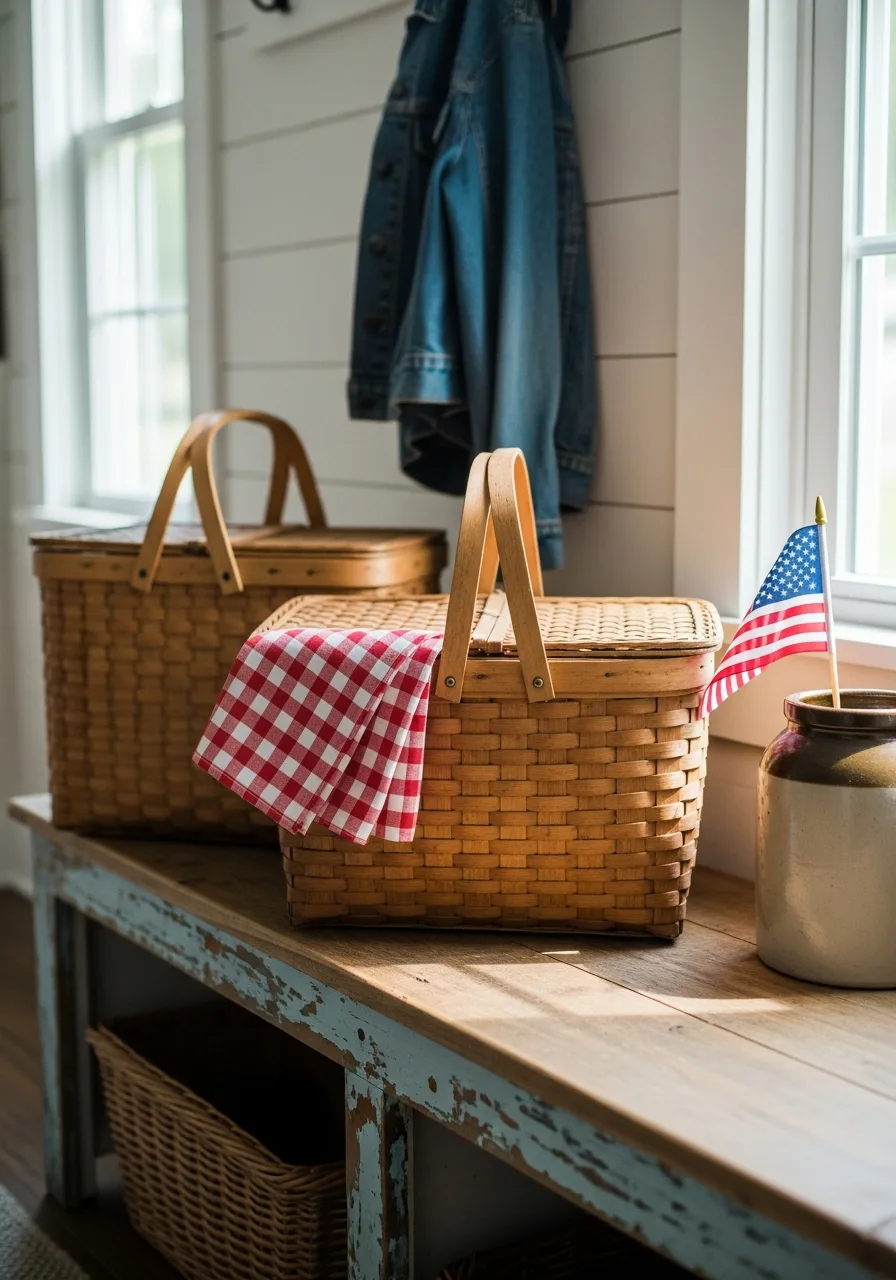 33. Vintage Picnic Baskets